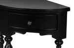 Abraham Half Round Shaped Black Console Table - LOOMLAN - Sarreid - Console Tables