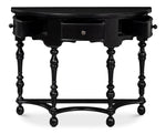 Abraham Half Round Shaped Black Console Table - LOOMLAN - Sarreid - Console Tables