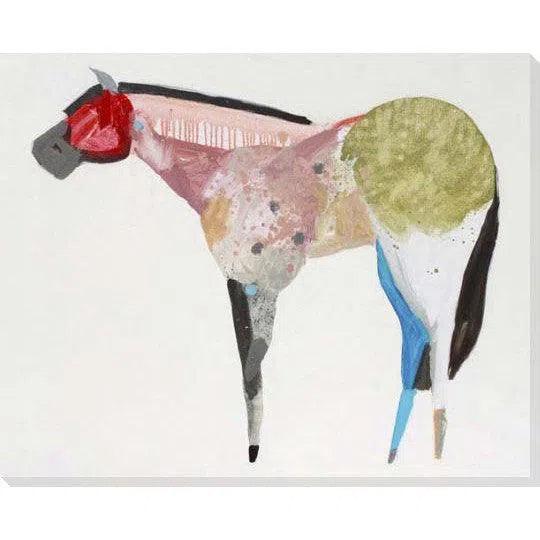 Abstract Pink Horse Canvas Art Indoor Outdoor Decor - LOOMLAN - Canvas Art