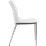 Ace Leather Armless Dining Chair 2PC - LOOMLAN - Zuo Modern - Dining Chairs