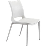 Ace Leather Armless Dining Chair 2PC - LOOMLAN - Zuo Modern - Dining Chairs