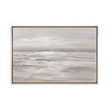Acrylic Painted Silver Landscape Wall Art - LOOMLAN - Bassett Mirror - Canvas Art