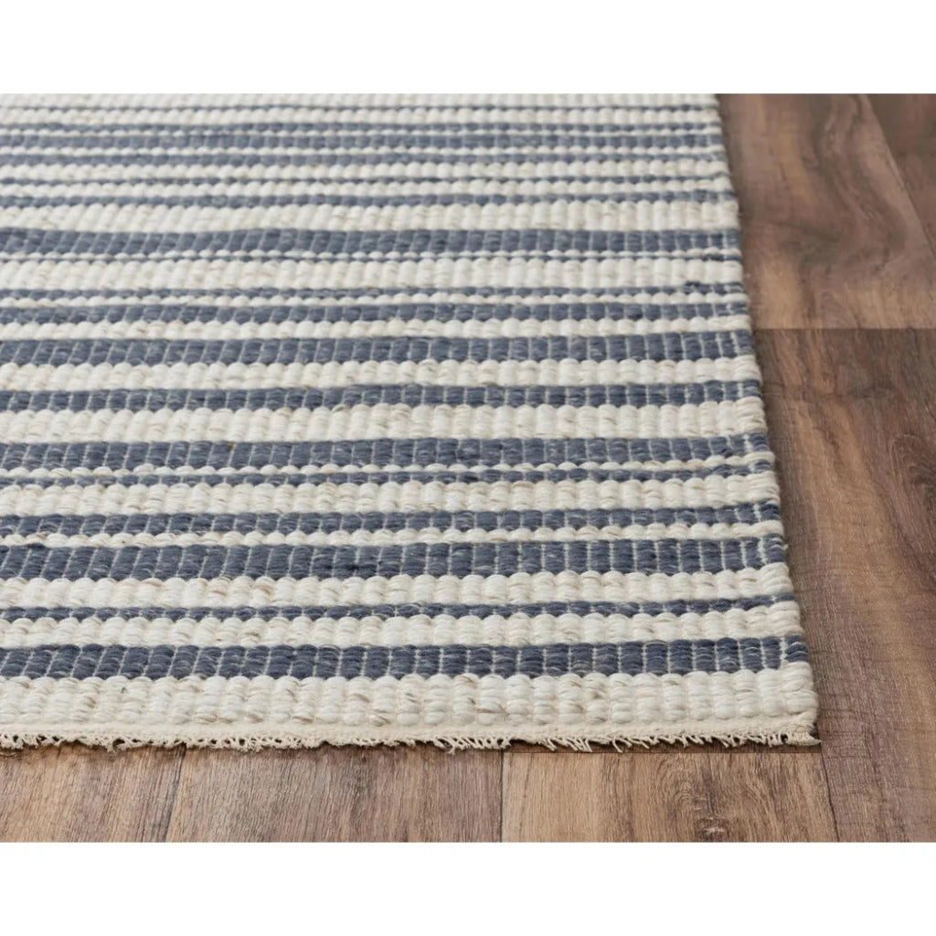 Acum Stripe Blue Area Rugs For Living Room - LOOMLAN - LOOMLAN - Area Rugs