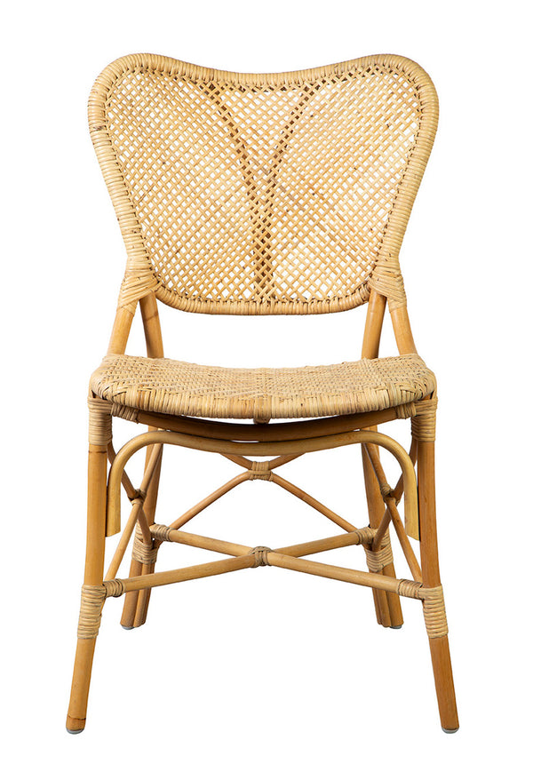 Volusia Stylish Rattan Framed Armless Dining Chair