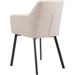 Adage Beige Dining Chair with Steel Frame - LOOMLAN - Zuo Modern - Dining Chairs