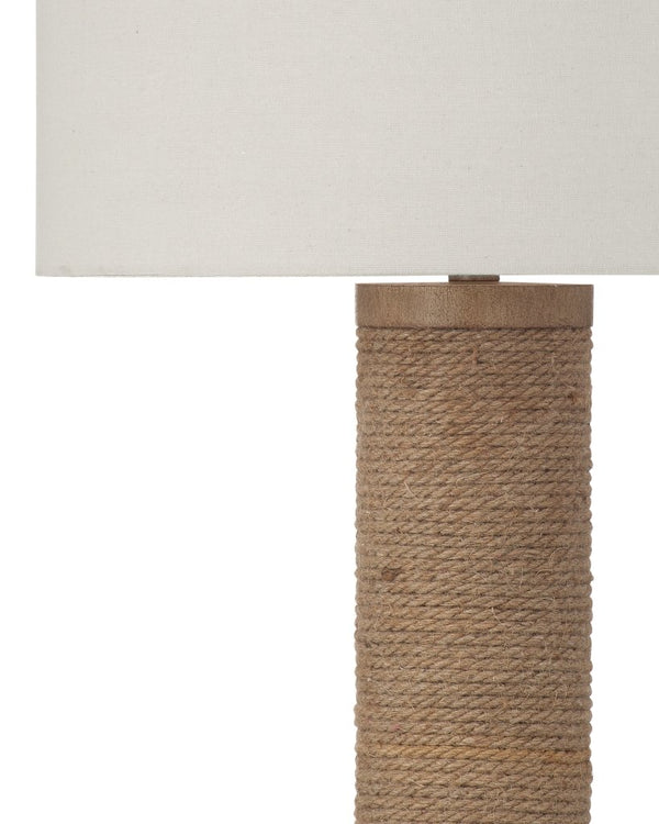 Adams Natural Rope Base Table Lamp - LOOMLAN - Bassett Mirror - Table Lamps