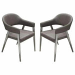 Adele Leather Modern Dining Chair 2PC - LOOMLAN - Diamond Sofa - Dining Chairs