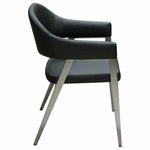 Adele Leather Modern Dining Chair 2PC - LOOMLAN - Diamond Sofa - Dining Chairs