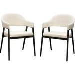 Adele Leather Modern Dining Chair 2PC - LOOMLAN - Diamond Sofa - Dining Chairs