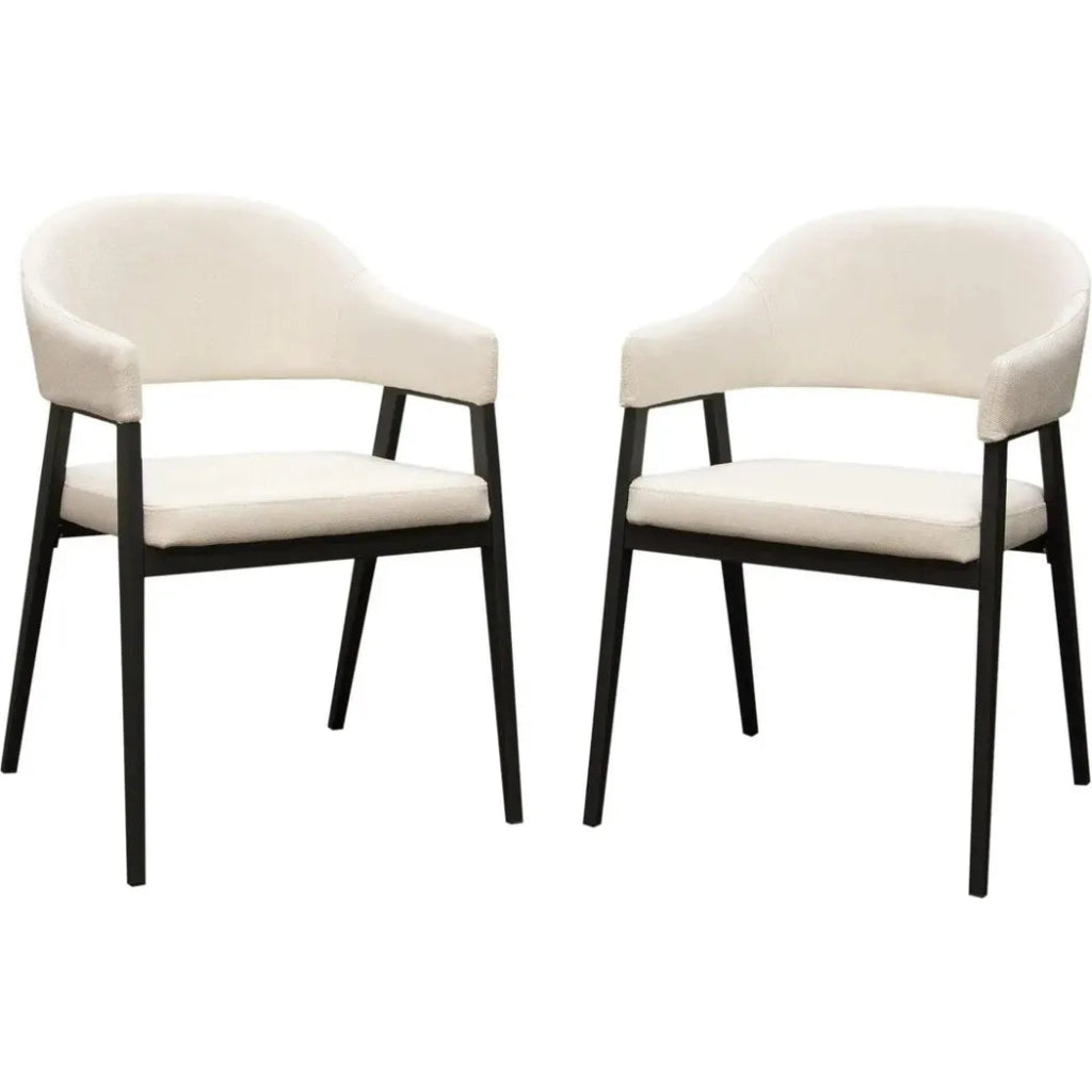 Adele Leather Modern Dining Chair 2PC - LOOMLAN - Diamond Sofa - Dining Chairs