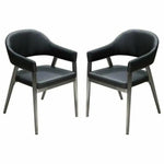 Adele Leather Modern Dining Chair 2PC - LOOMLAN - Diamond Sofa - Dining Chairs