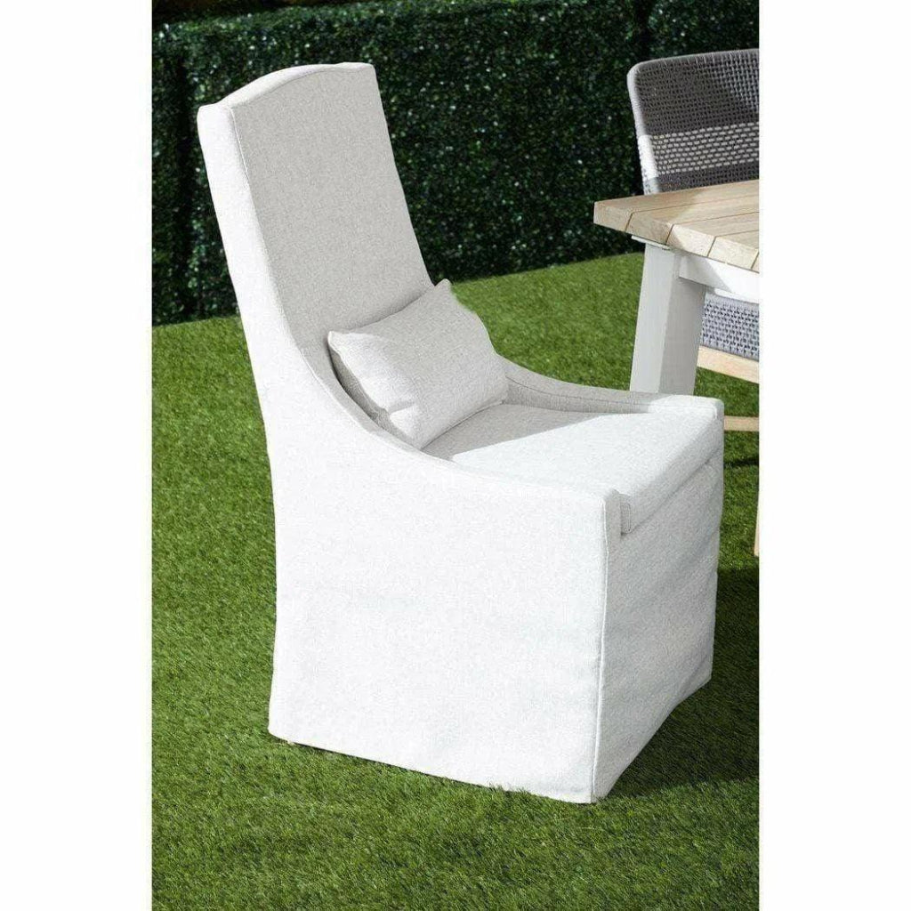 Adele Outdoor Slipcover Dining Chair Blanca Teak Wood - LOOMLAN - Essentials For Living - Outdoor Dining Chairs