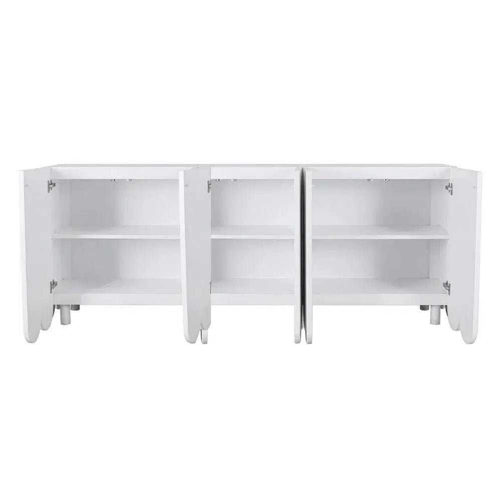 Adelia White Sideboard Solid Wood - LOOMLAN - Artesia - Sideboards