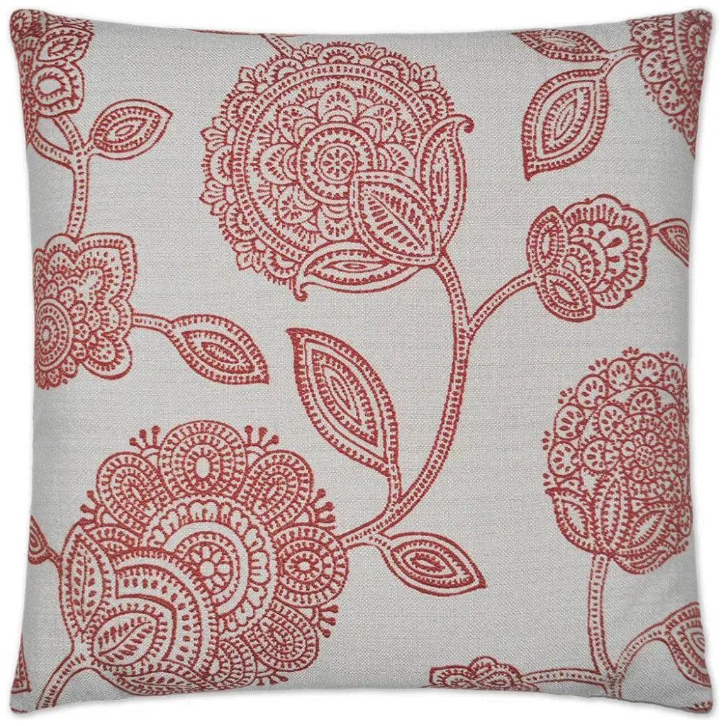 Adeline Red Throw Pillow With Insert - LOOMLAN - D.V. Kap - Throw Pillows