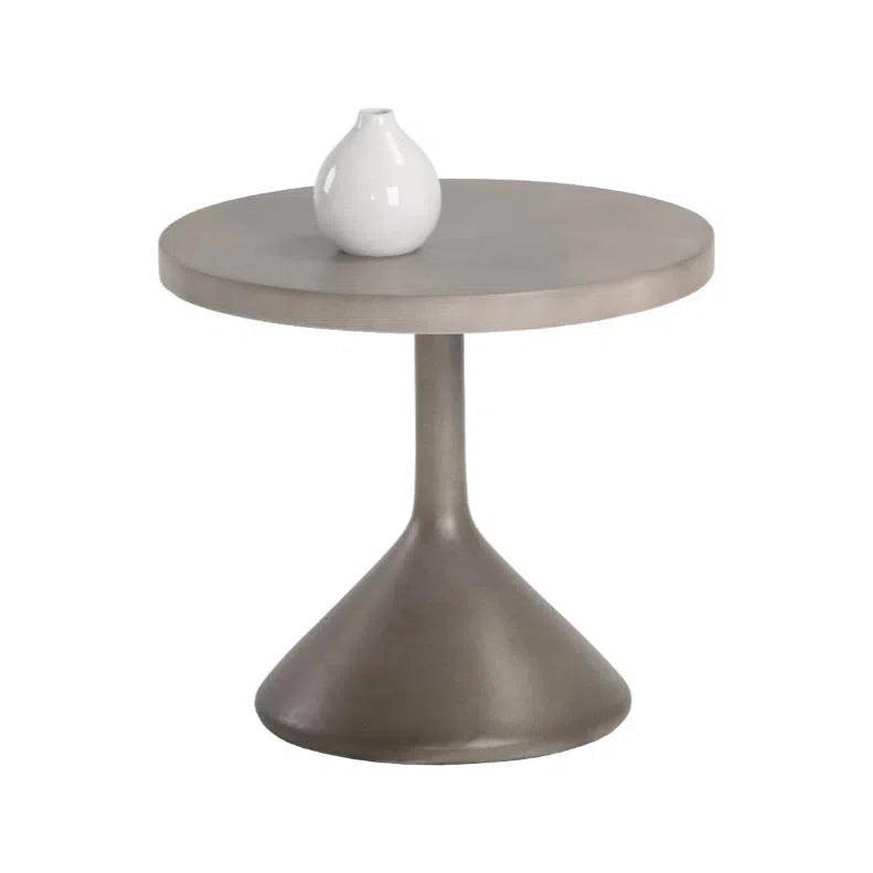 Adonis End Table Concrete Suitable For Outdoors - LOOMLAN - Outdoor Side Tables