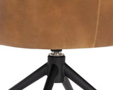 Bretta Leather Upholstered Swivel Armless Dining Chair