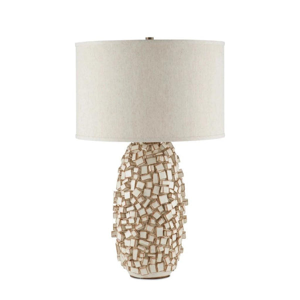 Sugar Cube Ivory Table Lamp