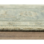 Afta Border Pastel Teal Large Area Rugs For Living Room - LOOMLAN - LOOMLAN - Area Rugs