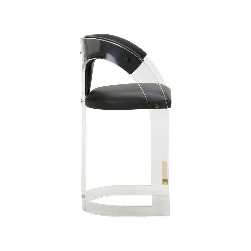 After Midnight Clear Acrylic Frame Bar Stool - LOOMLAN - Wildwood - Bar Stools