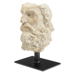 Aged Beige Black Head of Zeus - LOOMLAN - Currey & Co - Statues & Sculptures