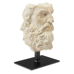 Aged Beige Black Head of Zeus - LOOMLAN - Currey & Co - Statues & Sculptures