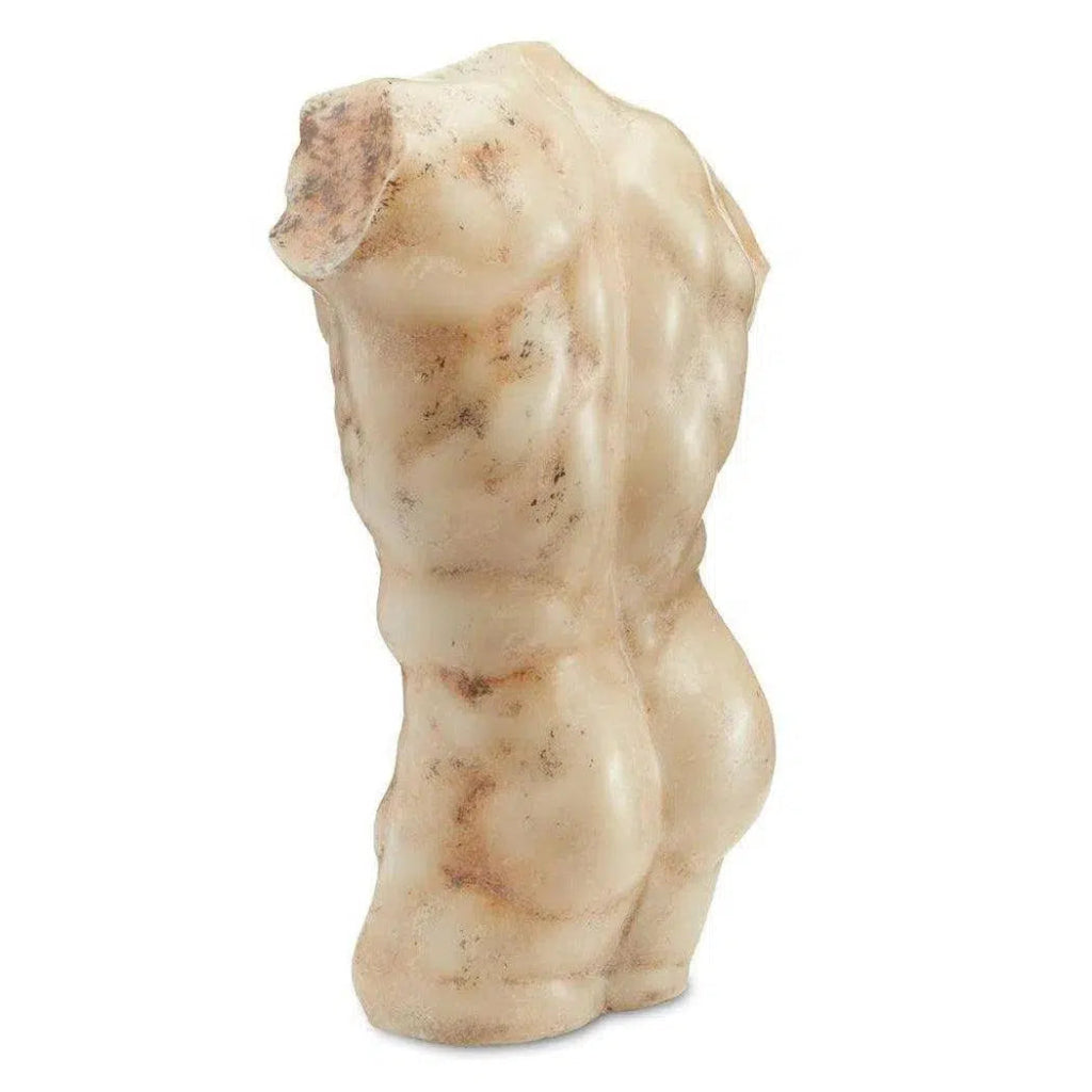 Aged Beige Brown Ancient Greek Torso - LOOMLAN - Currey & Co - Statues & Sculptures