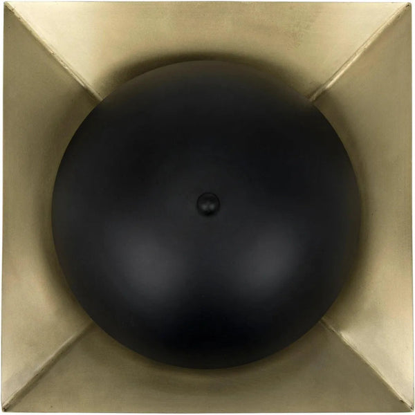 Agila Metal Sconce With Brass Finish - LOOMLAN - Noir - Wall Sconces