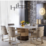 Ainsley Dining Table Marble Antique Bronze Base - LOOMLAN - SUNPAN - Dining Tables