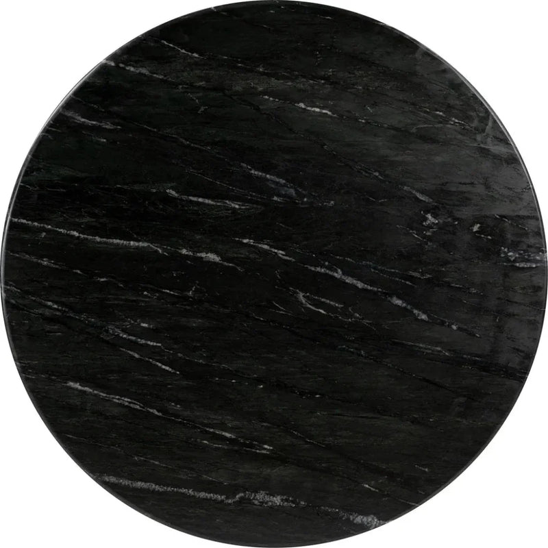 Aipe Black and Brown Wood Round Dining Table - LOOMLAN - Zuo Modern - Dining Tables