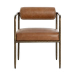 Ajani Leather Dining Armchair - LOOMLAN - Dining Chairs