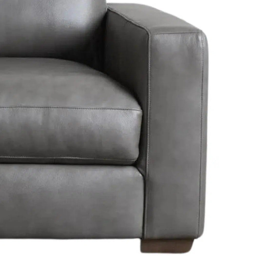 Alabama Leather Sofa Dark Gray Made the USA - LOOMLAN - Uptown Sebastian - Sofas & Loveseats