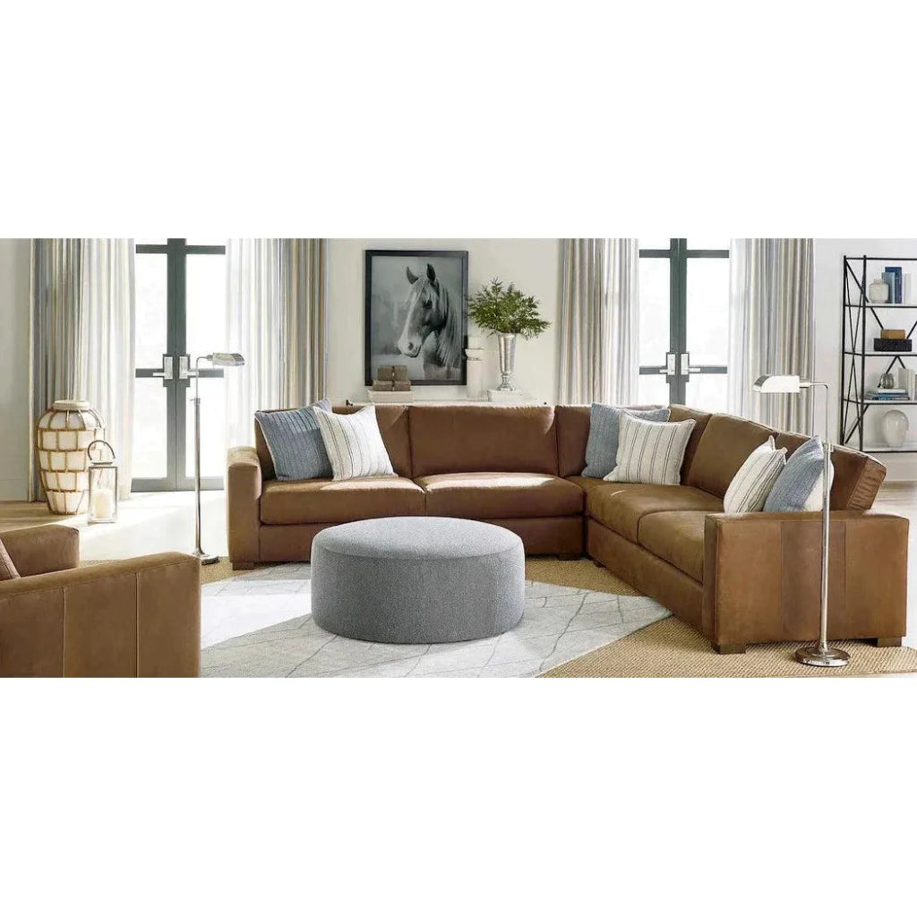 Alabama Symmetrical Leather Sectional Made to Order - LOOMLAN - Uptown Sebastian - Sectionals