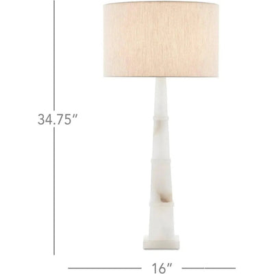 Alabaster Alabastro Table Lamp - LOOMLAN - Currey & Co - Table Lamps