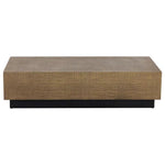 Albans Coffee Table With Brass & Etched Top - LOOMLAN - SUNPAN - Coffee Tables