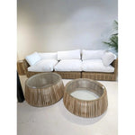 Alder Teak Round Coffee Table Indoor or Outdoor - LOOMLAN - Artesia - Coffee Tables