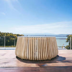 Alder Teak Round Coffee Table Indoor or Outdoor - LOOMLAN - Artesia - Coffee Tables