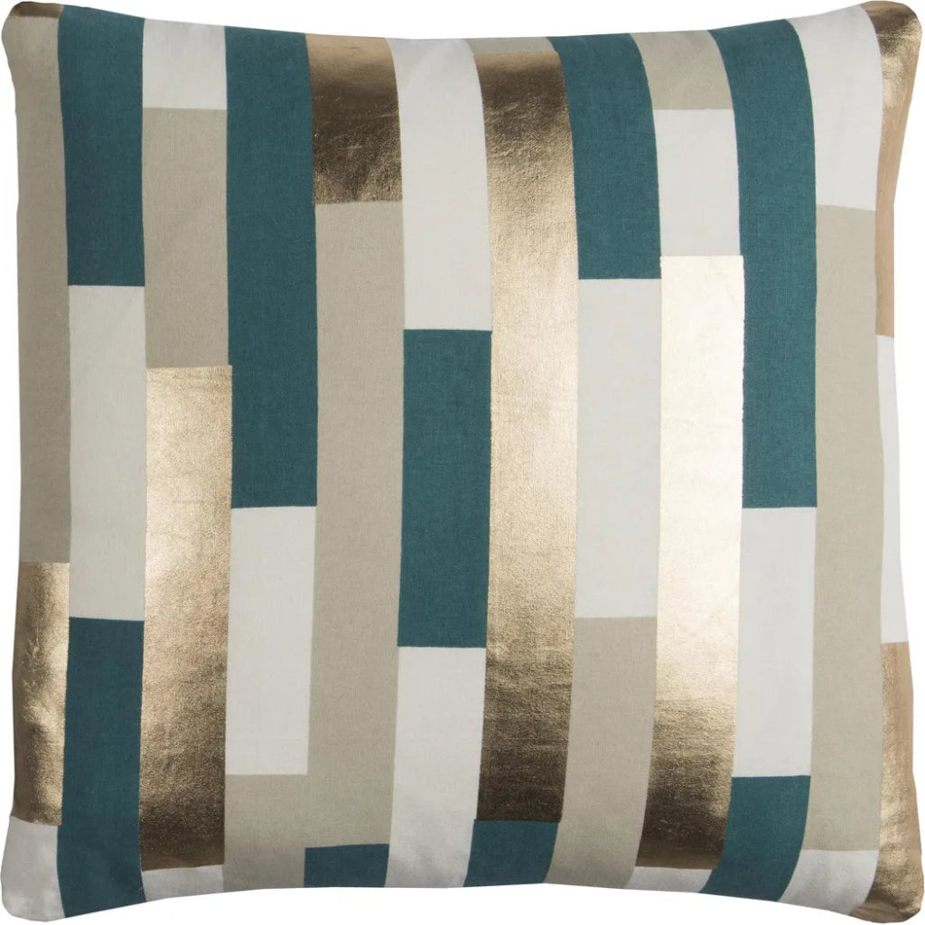 Aldo Gold & Teal Accent Pillow Down Insert - LOOMLAN - LOOMLAN - Throw Pillows