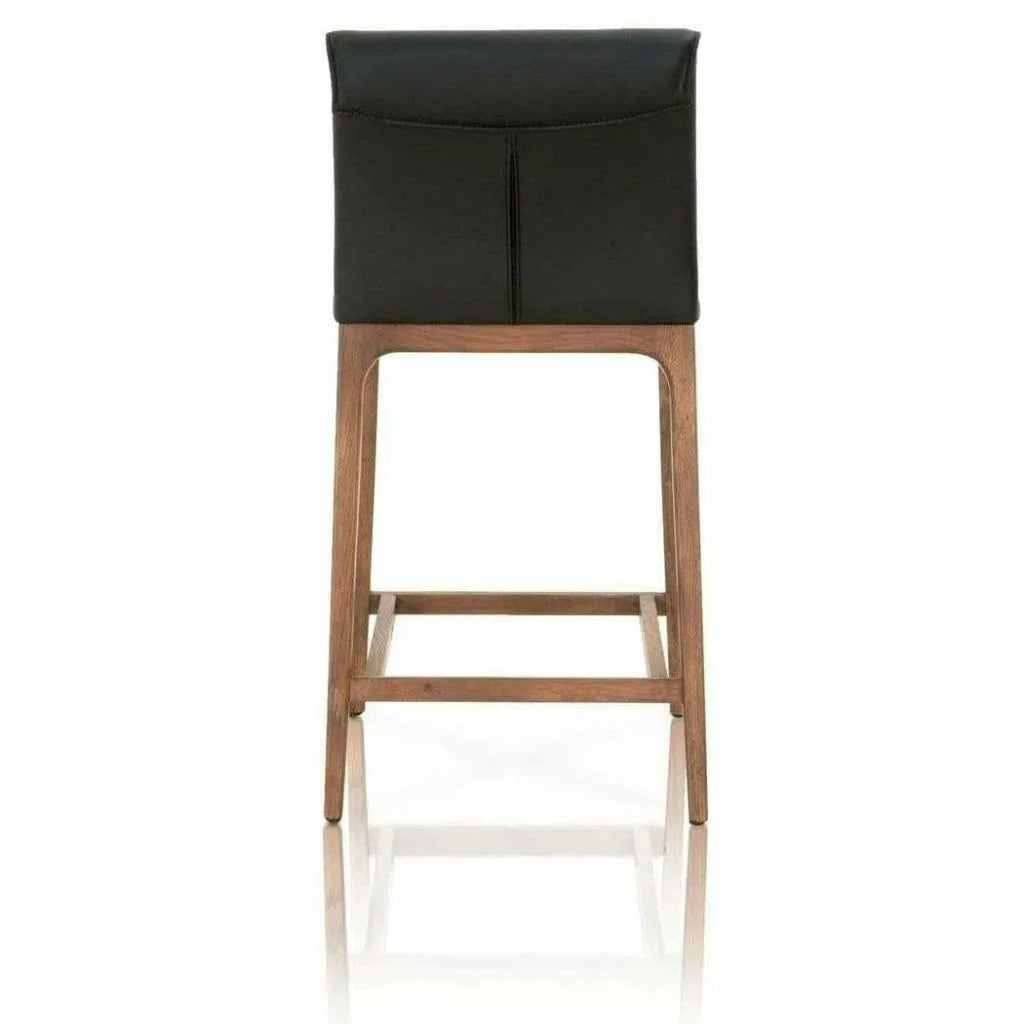 Alex Counter Stool Sable Top Grain Leather Walnut - LOOMLAN - Essentials For Living - Counter Stools