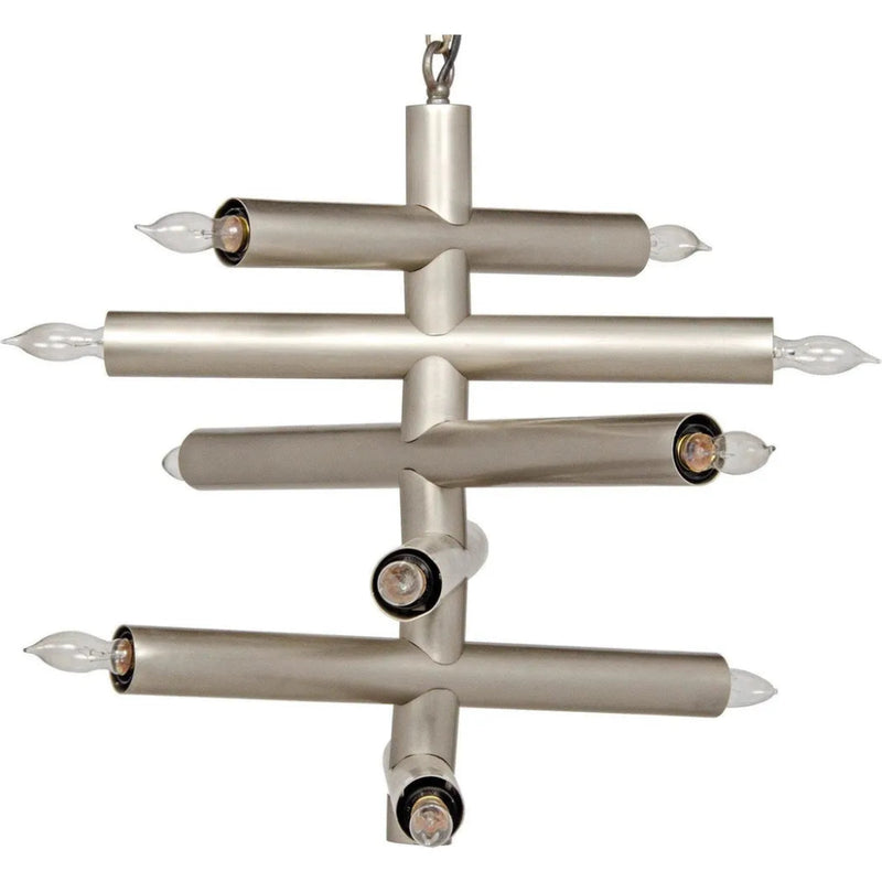 Alex Metal Chandelier With Antique Silver - LOOMLAN - Noir - Chandeliers