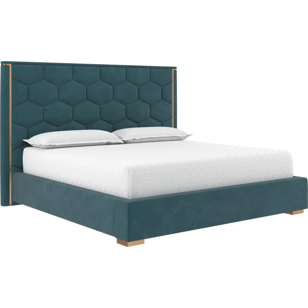 Alisha Fabric King Bed - LOOMLAN - Beds