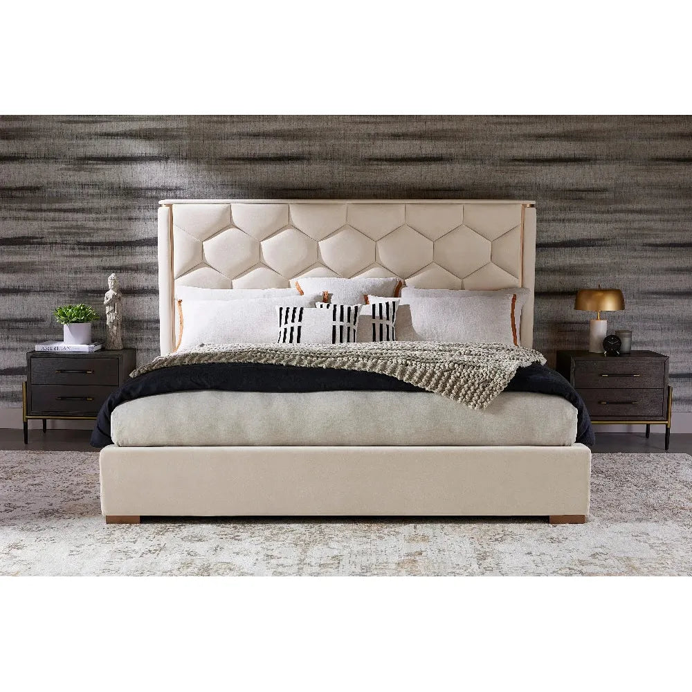 Alisha Fabric King Bed - LOOMLAN - SUNPAN - Beds