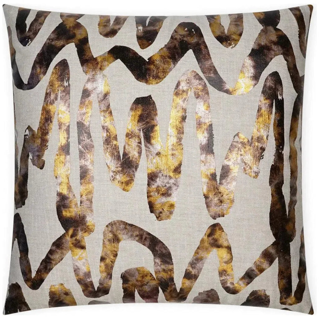 Alita Copper Abstract Copper Large Throw Pillow Insert - LOOMLAN - D.V. Kap - Throw Pillows