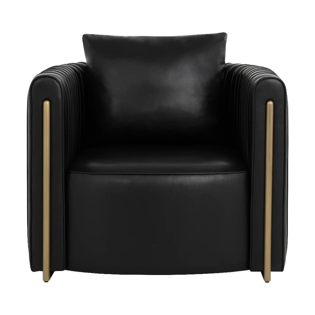 Alix Leather Lounge Chair - LOOMLAN - Lounge Chairs