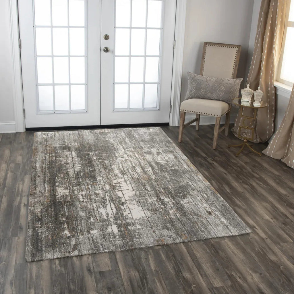 Alke Abstract Gray Large Area Rugs For Living Room - LOOMLAN - LOOMLAN - Area Rugs