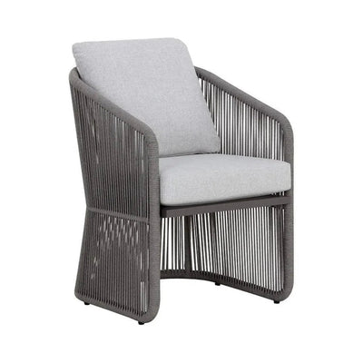 Allariz Fabric Outdoor Dining Armchair - LOOMLAN - SUNPAN - Outdoor Dining Chairs