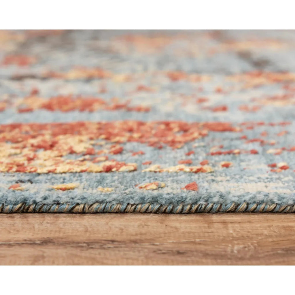 Alli Abstract Blue Large Area Rugs For Living Room - LOOMLAN - LOOMLAN - Area Rugs