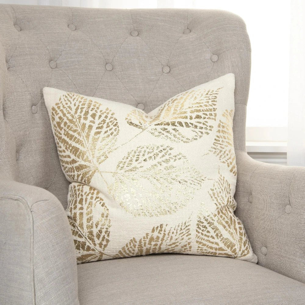 Ally Gold Throw Pillow With Down Insert - LOOMLAN - LOOMLAN - Throw Pillows