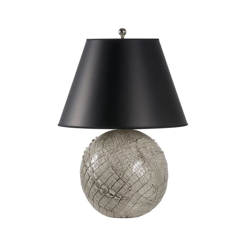 Ally Grey Alligator Texture Table Lamp - LOOMLAN - Wildwood - Table Lamps