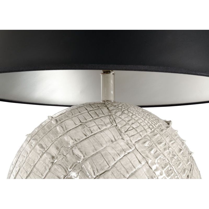 Ally Grey Alligator Texture Table Lamp - LOOMLAN - Wildwood - Table Lamps