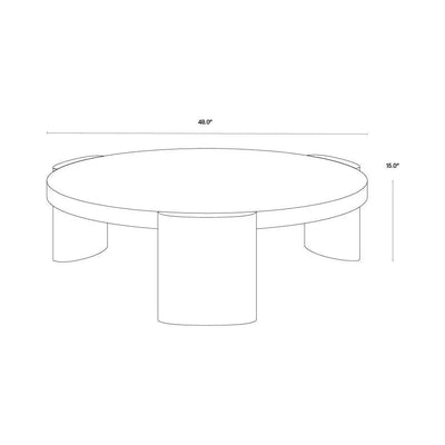 Alouette Wooden Round Coffee Table - LOOMLAN - SUNPAN - Coffee Tables